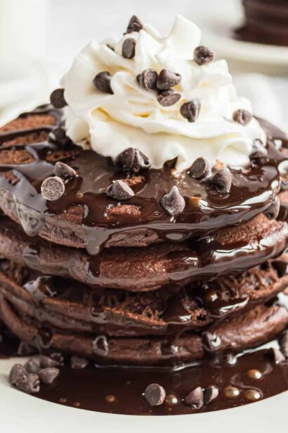 Panqueques de Espelta y Chocolate Doble