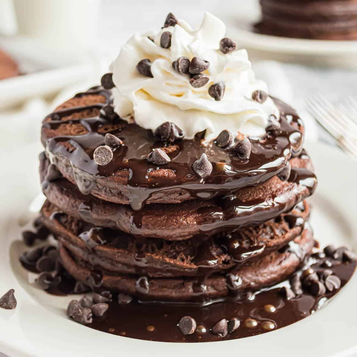 Panqueques de Espelta y Chocolate Doble