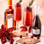 Bebida de Poinsettia (Coctel de Champán con Arándanos)