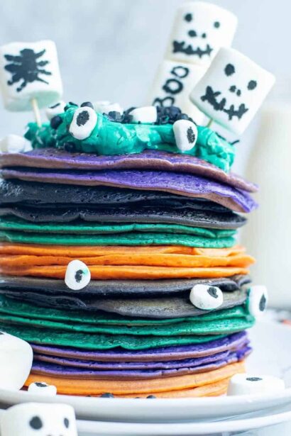 Panqueques de Halloween con Marshmallows