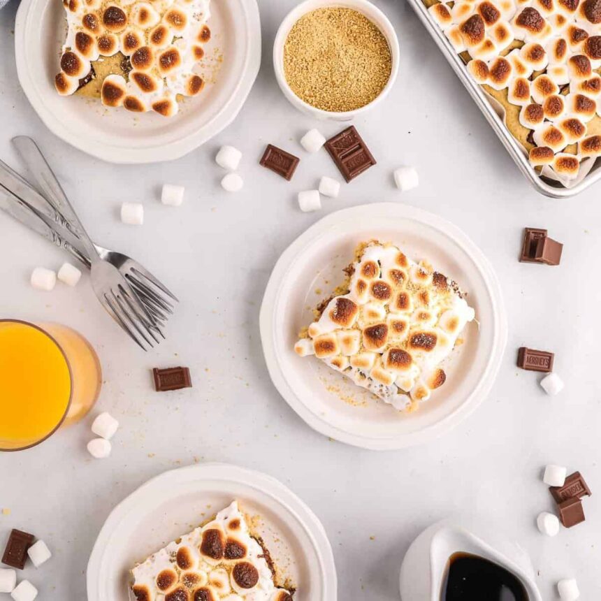 Panqueques de S’mores en Bandeja