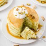 Panqueques de Pistacho (¡con mezcla de pudín!)
