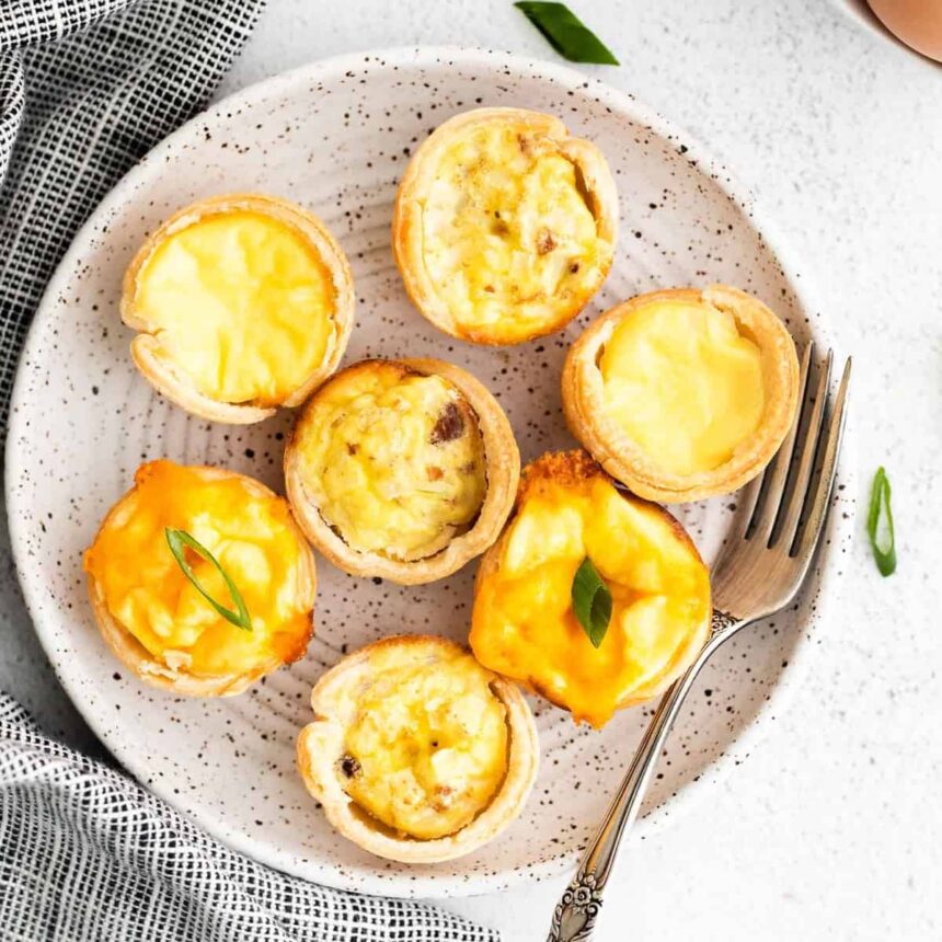 Receta de Mini Quiches (3 Variedades)