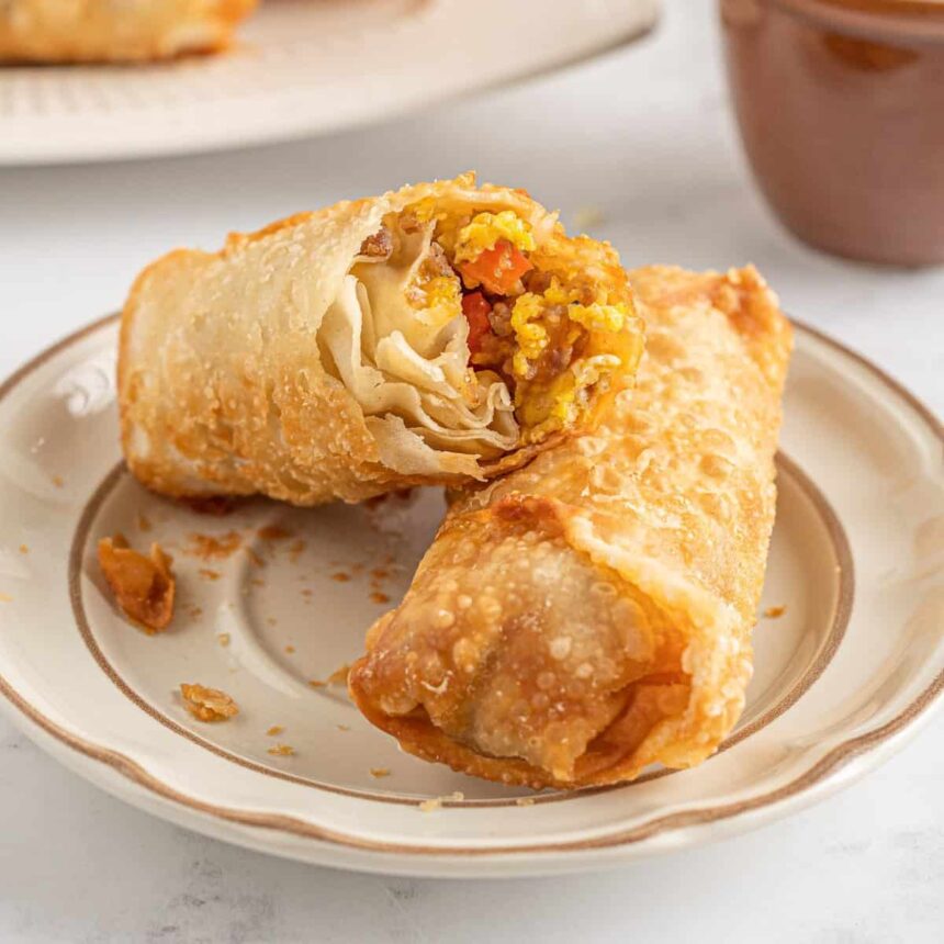 Rollos de desayuno con huevo