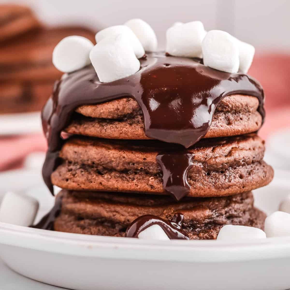 Panqueques de Chocolate Caliente con Ganache