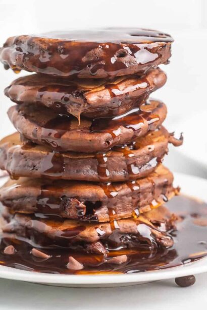 Panqueques de mocha con chispas de chocolate