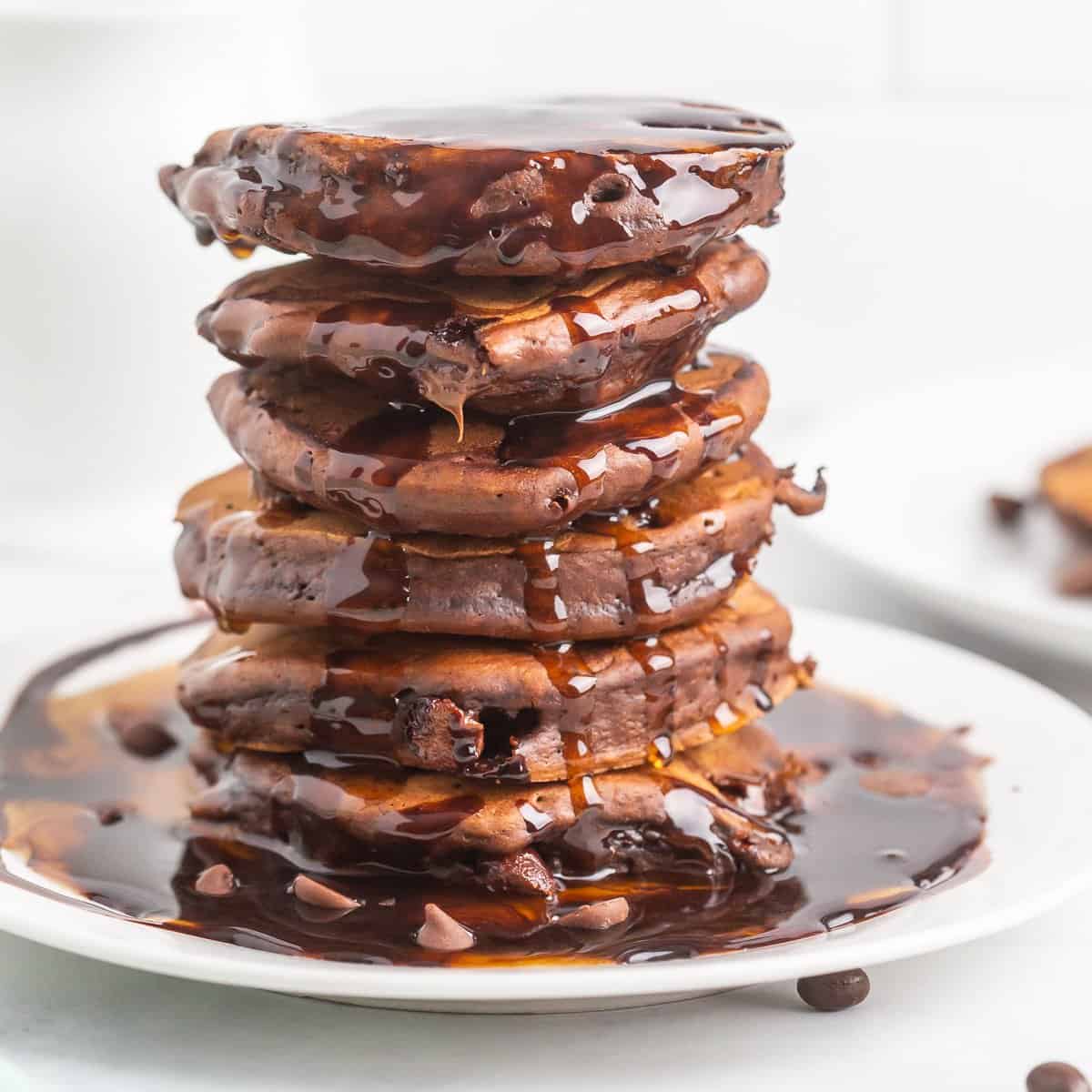 Panqueques de mocha con chispas de chocolate