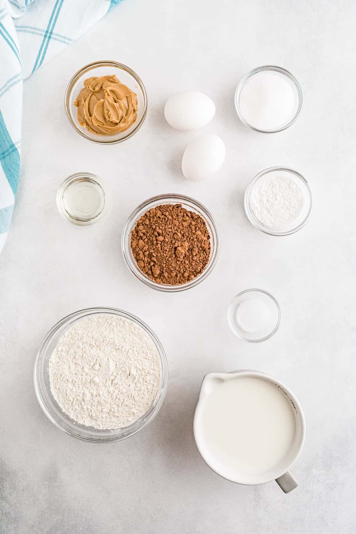 Vista de los ingredientes necesarios para la receta.