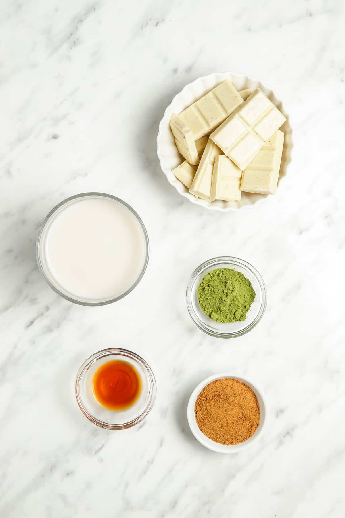 Vista aérea de los ingredientes.