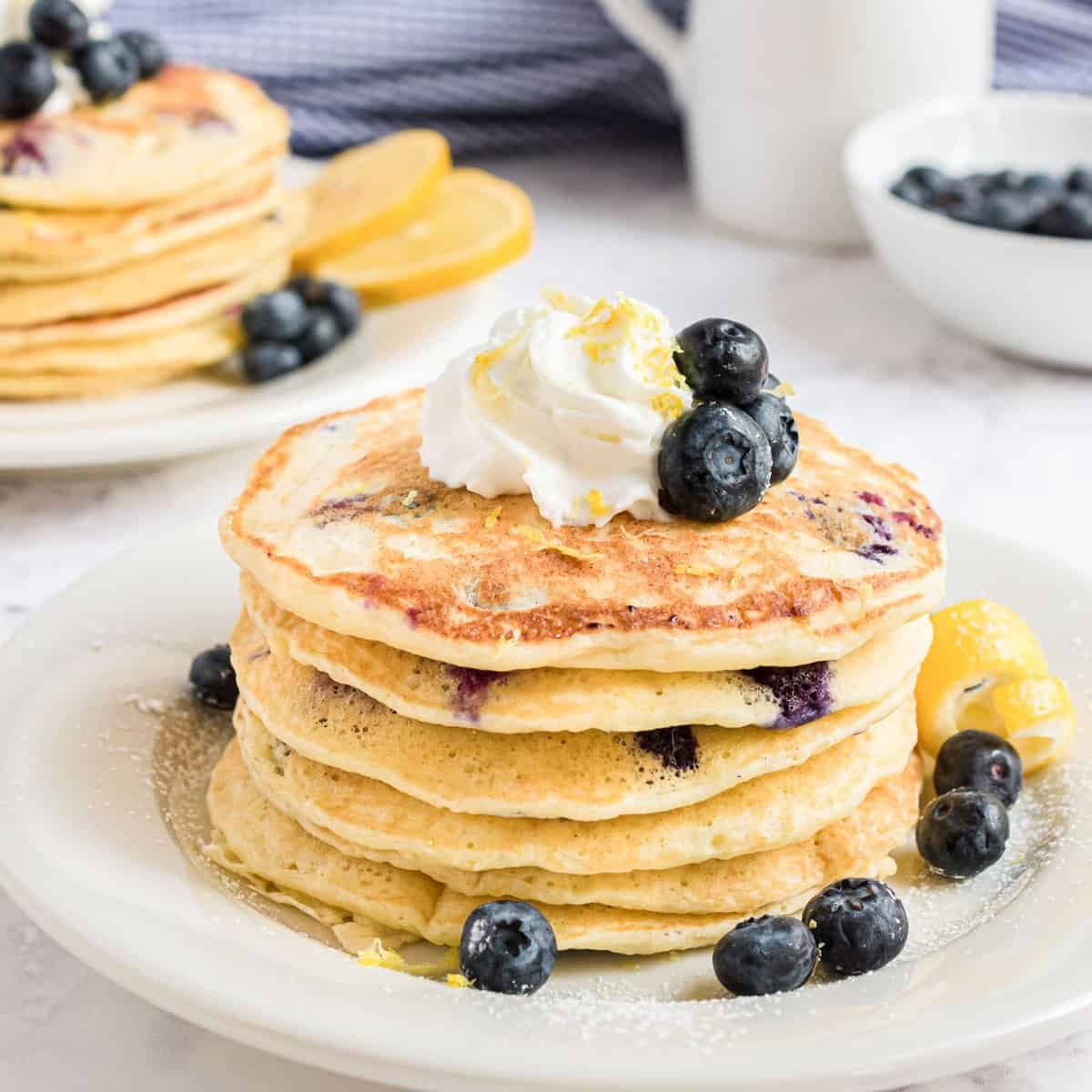 Panqueques de Ricotta con Limón y Arándanos