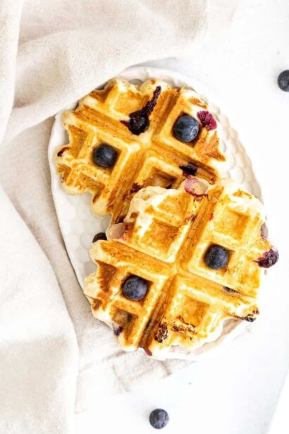 Waffles de Ricotta y Arándanos
