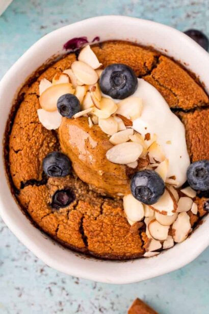 Avena al horno con arándanos al estilo TikTok