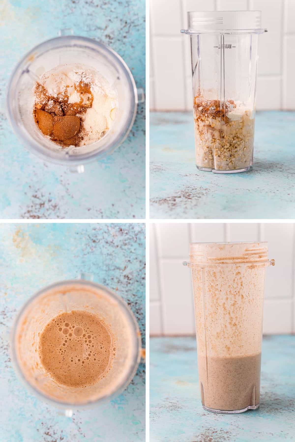 Avena horneada con arándanos en una cuchara para mostrar la textura.