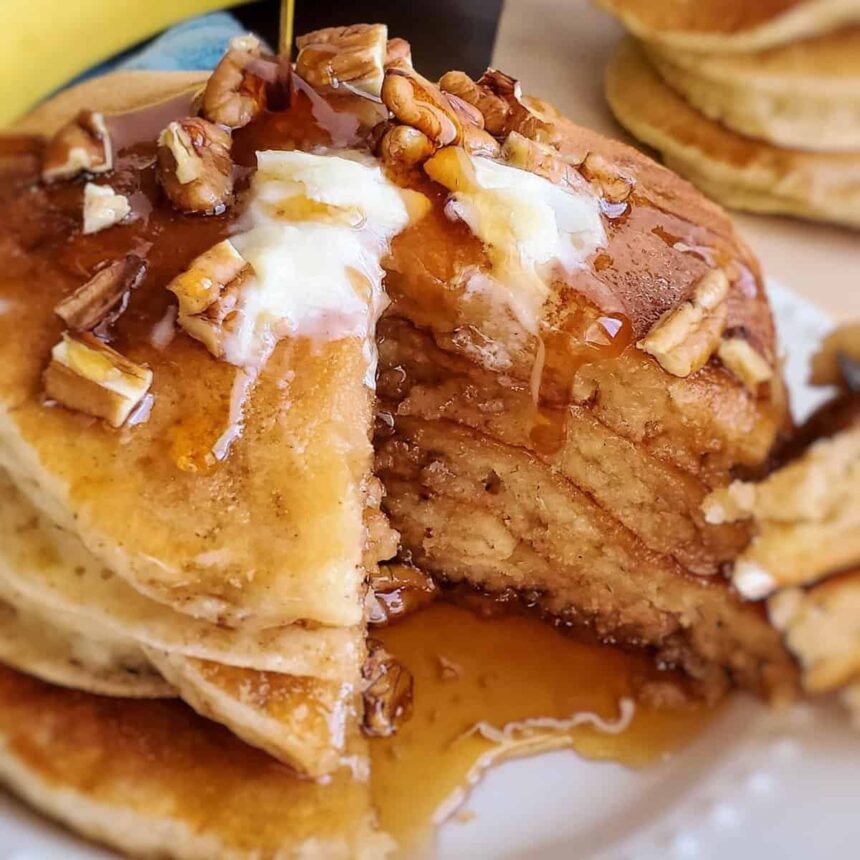 Panqueques de Plátano con Mantequilla Marrón