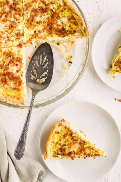 Quiche Italiano con Queso y Tocino