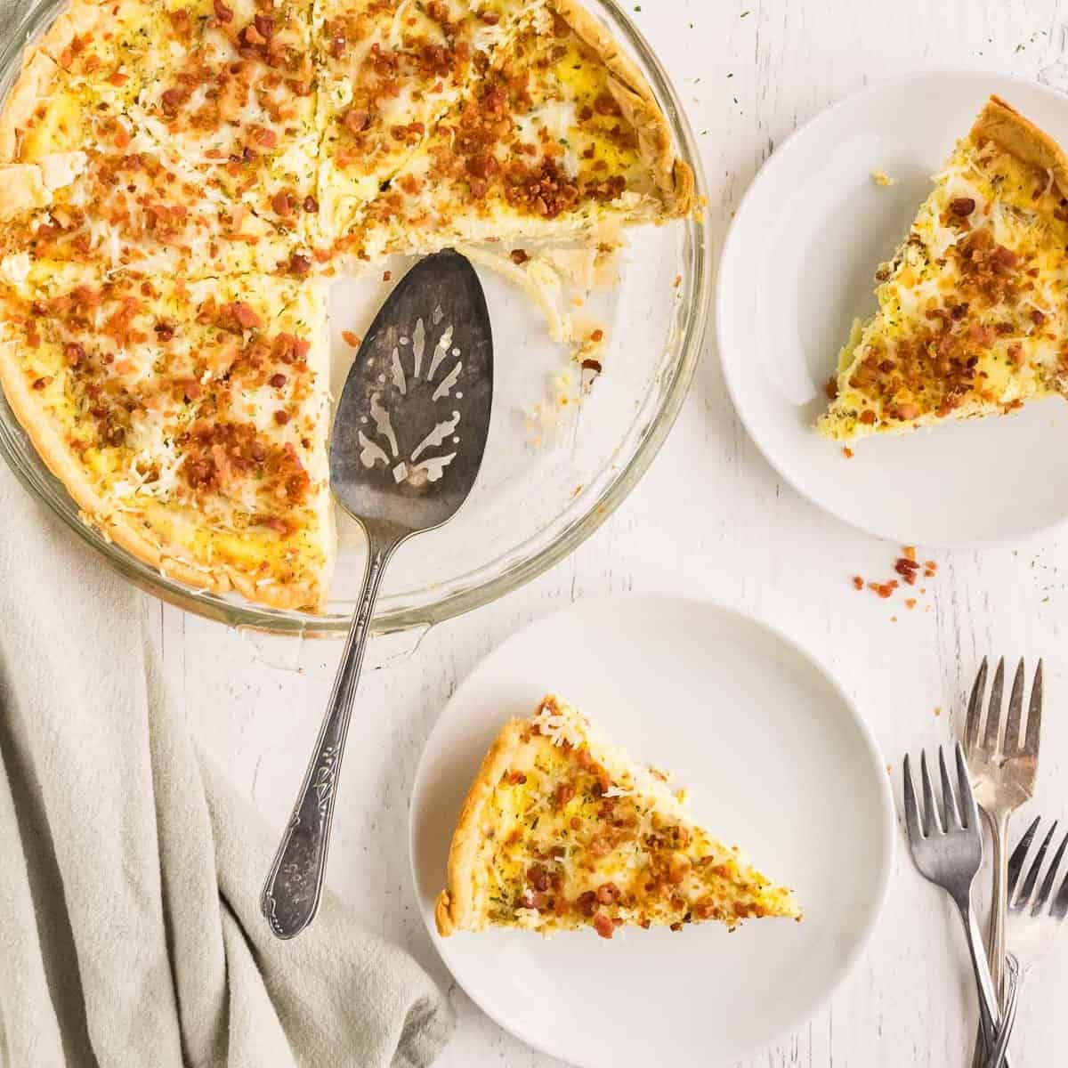 Quiche Italiano con Queso y Tocino