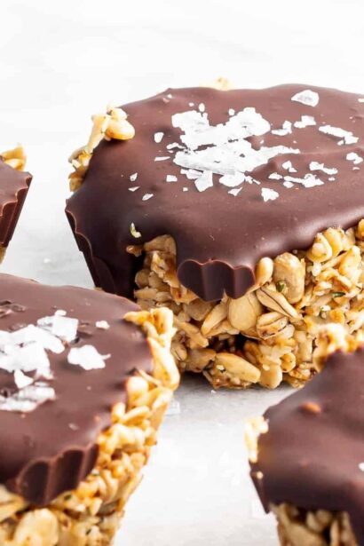 Tazas de Avena con Cobertura de Chocolate