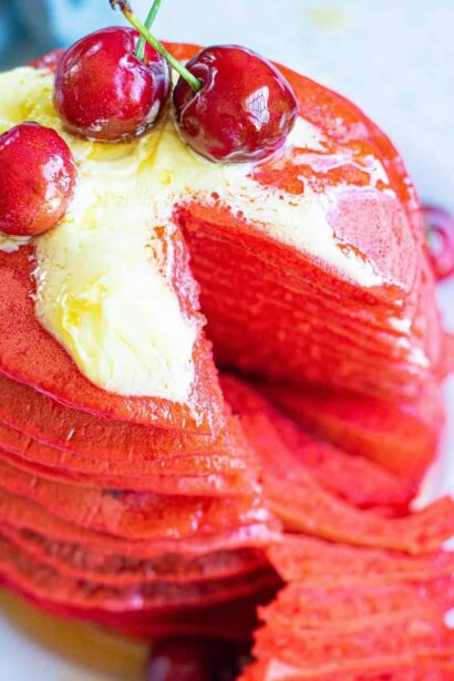 Panqueques de Terciopelo Rojo