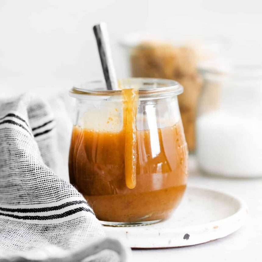 Salsa de Caramelo Vegana – súper cremosa