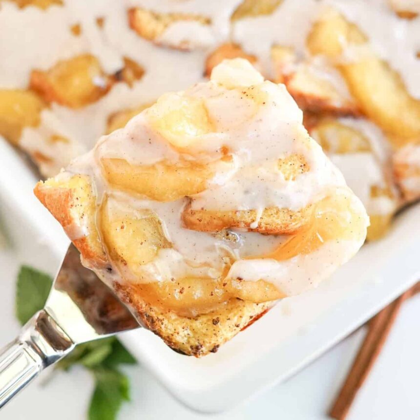 Cazuela de Pan Francés con Manzana