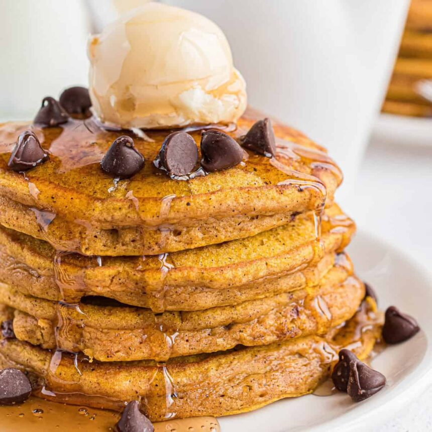 Panqueques de Calabaza con Chispas de Chocolate