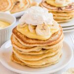 Panqueques de crema de plátano