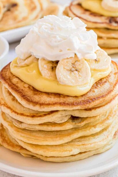 Panqueques de crema de plátano