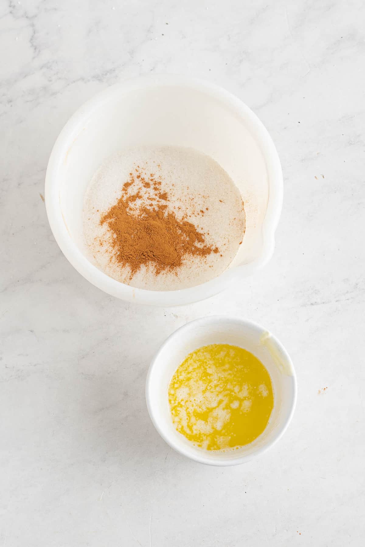 Ingredientes para la cobertura de streusel.