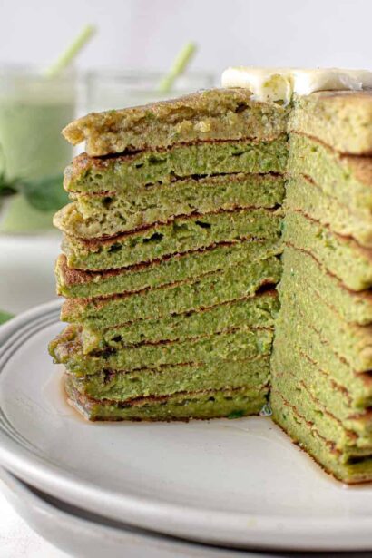 Panqueques de batido verde