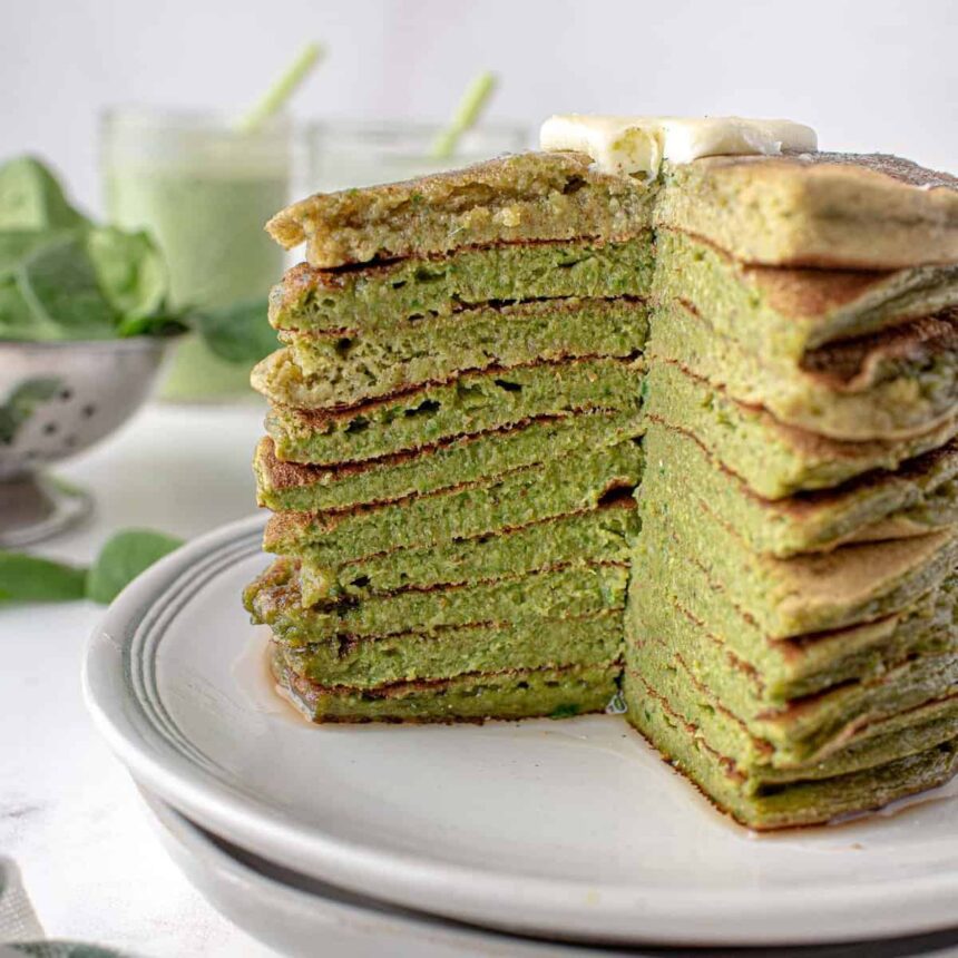 Panqueques de batido verde