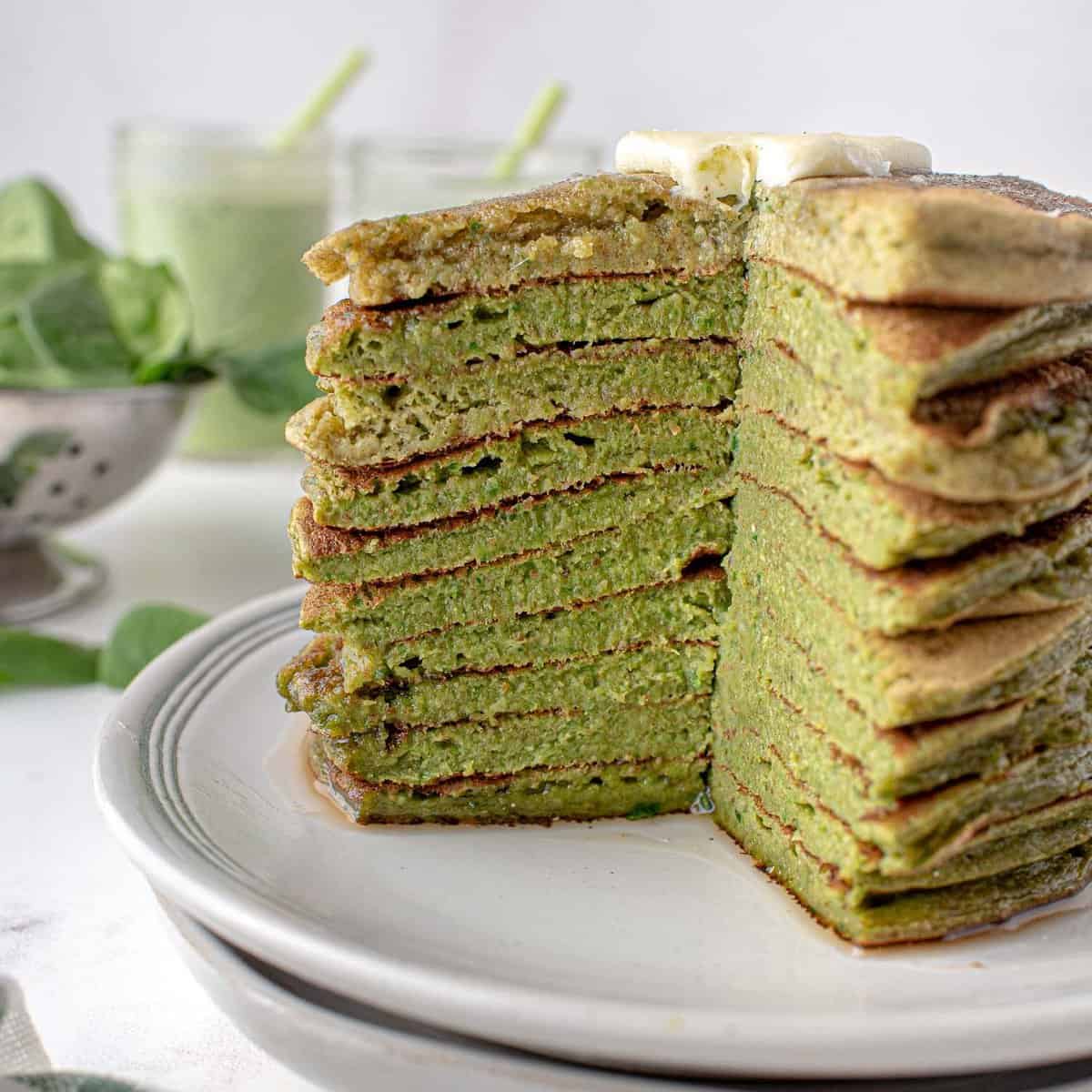 Panqueques de batido verde