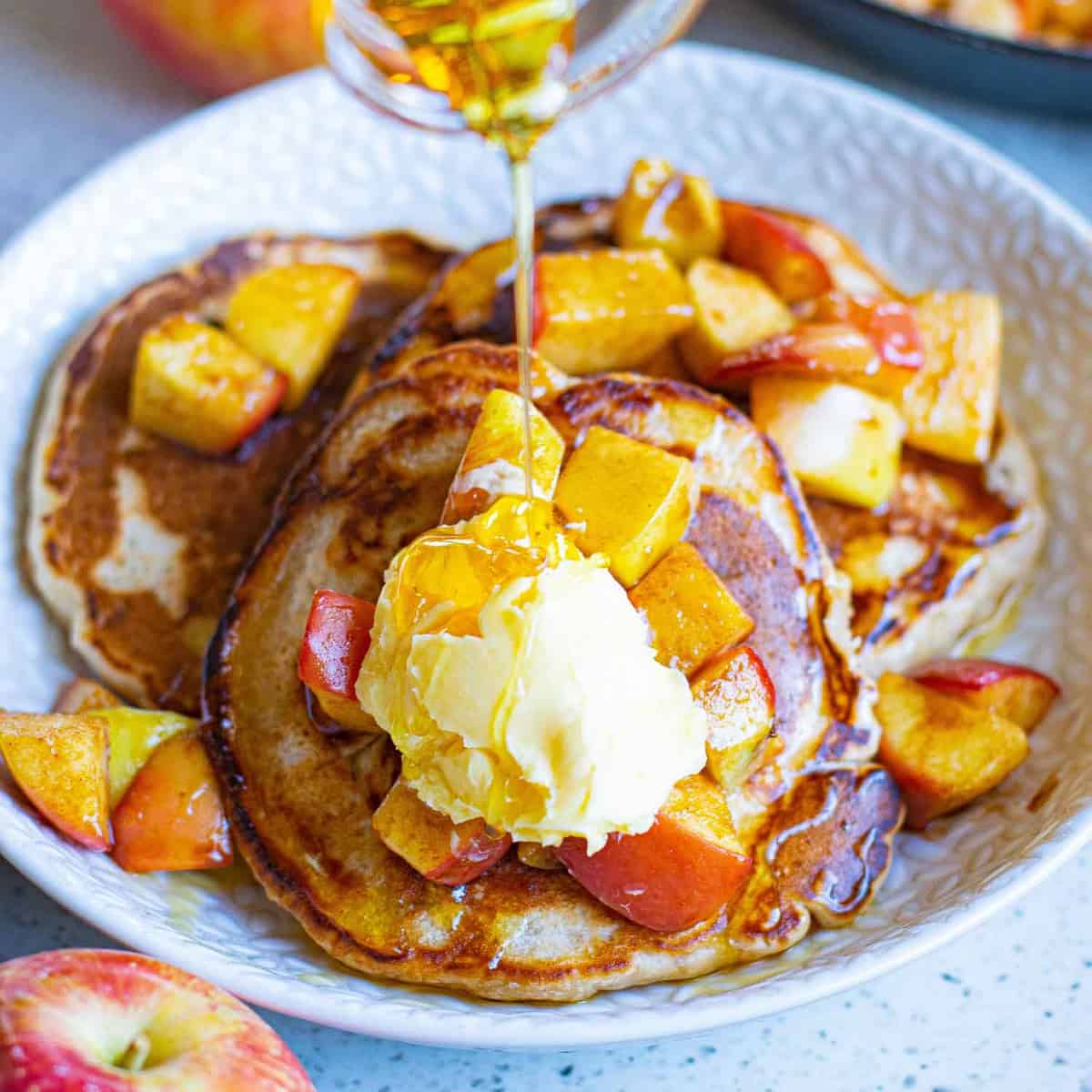 Panqueques Veganos de Manzana