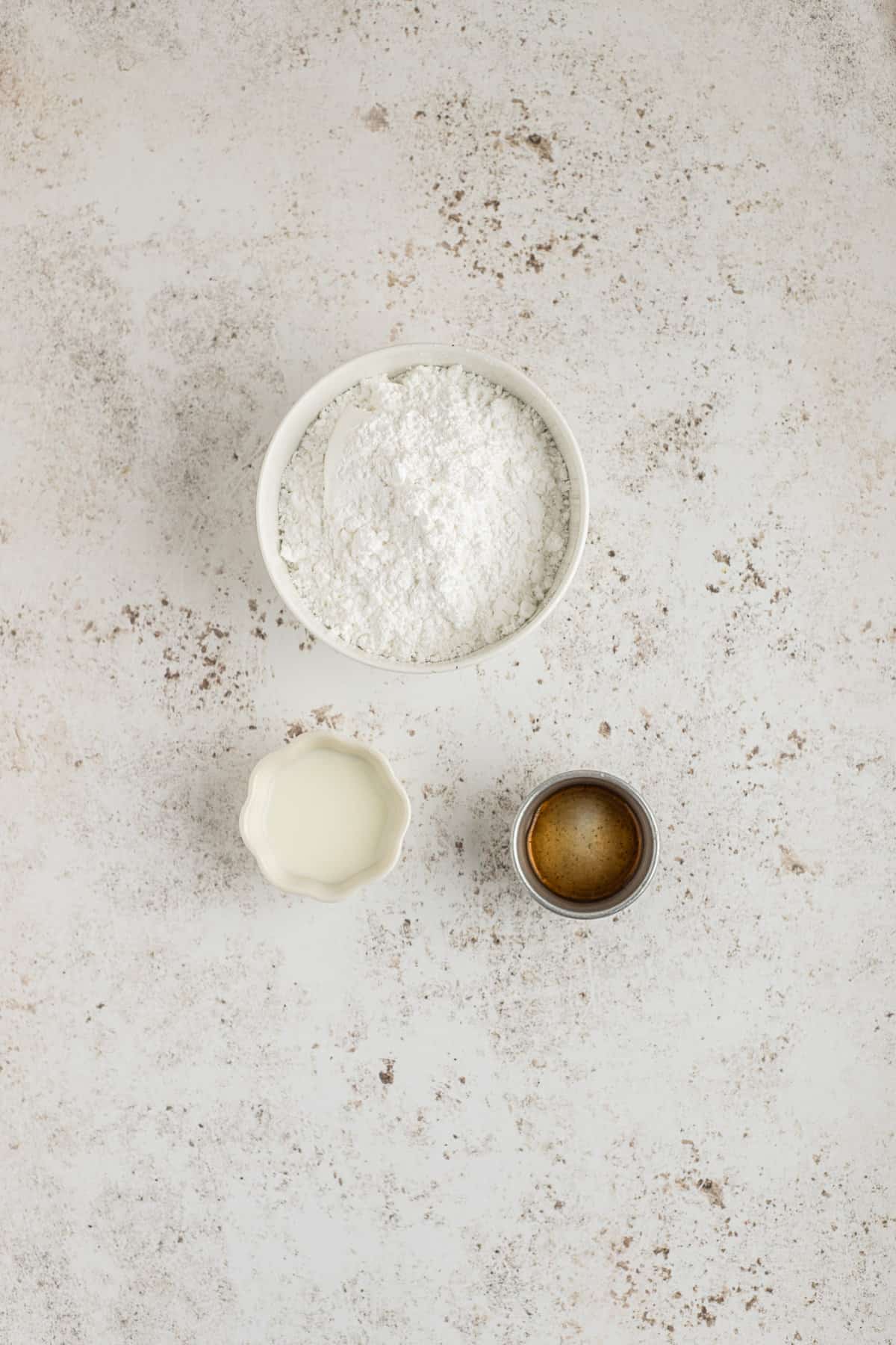 Ingredientes del glaseado.