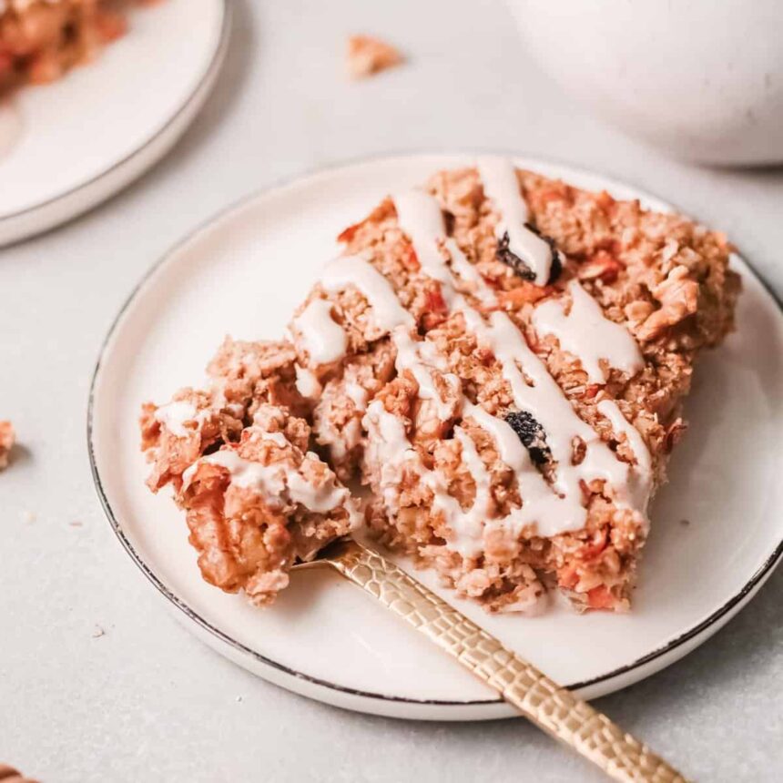 Avena Horneada con Pastel de Zanahoria