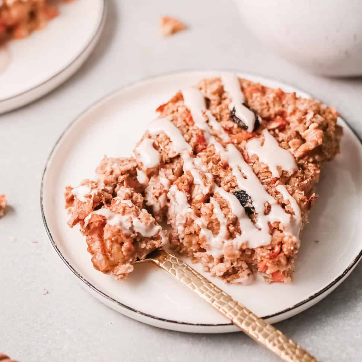 Avena Horneada con Pastel de Zanahoria